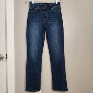 Gap Denim Women's Size‎ 2 Classic Straight Blue Jean's Dark Indigo 26R Stretch